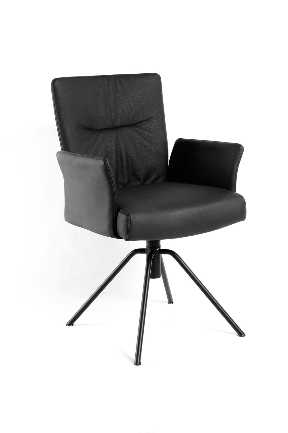 WK 706 Stuhl | Leder schwarz