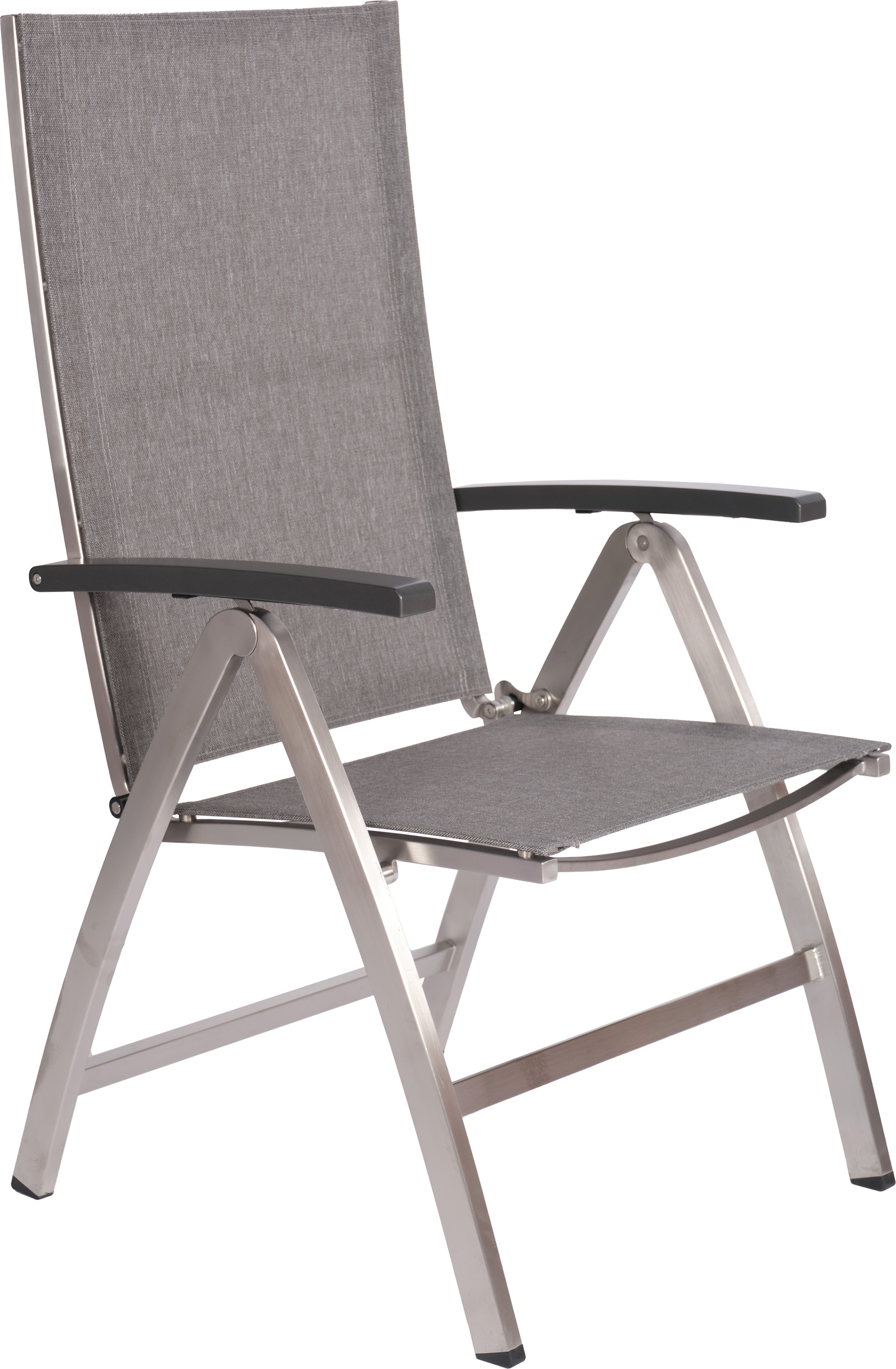 STERN Klappsessel MIKA Edelstahl mit Bezug Textilen Leinen grau/Aluminiumarmlehnen anthrazit STERN Klappsessel MIKA Edelstahl mit Bezug Textilen Leinen grau/Aluminiumarmlehnen anthrazit