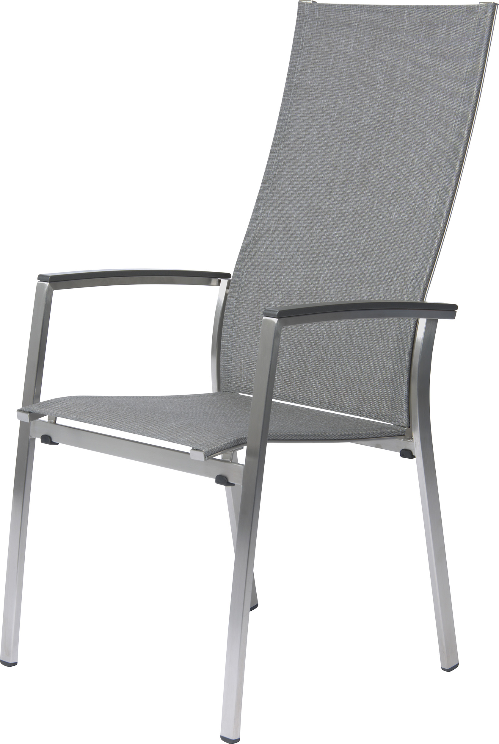 STERN Stapelsessel MIKA hoch Edelstahl/Bezug Textilen Leinen grau/Aluminiumarmlehnen anthrazit STERN Stapelsessel MIKA hoch Edelstahl/Bezug Textilen Leinen grau/Aluminiumarmlehnen anthrazit