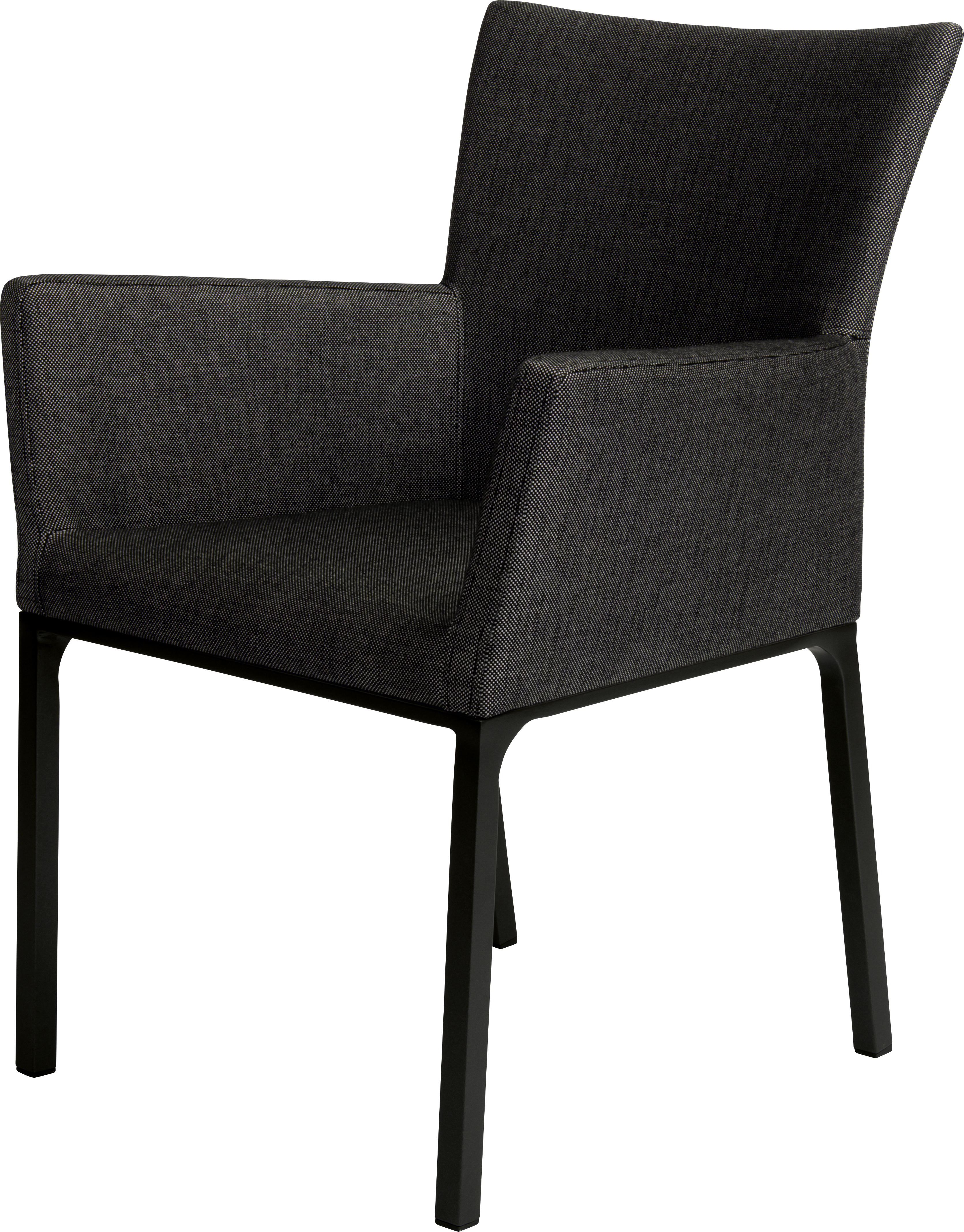 STERN Sessel ARTUS Aluminium schwarz matt Bezug Outdoorstoff seidenschwarz