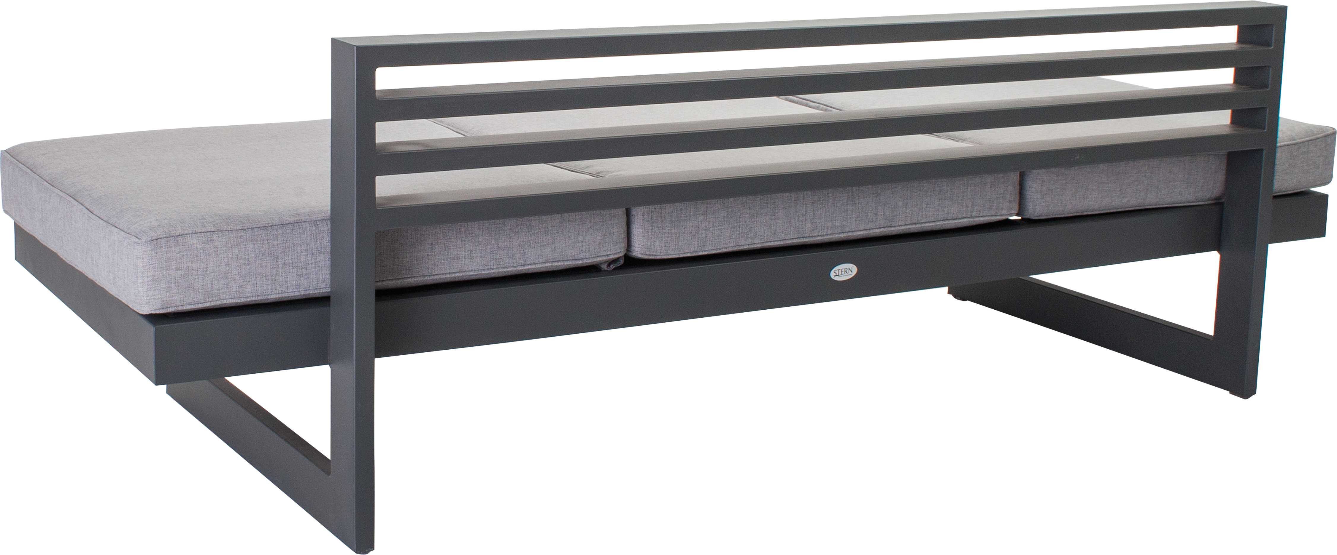 STERN Lounge/Liege NEW HOLLY Aluminium anthrazit Textilen silber/Kissen 100% Polyacryl seidengrau STERN Lounge/Liege NEW HOLLY Aluminium anthrazit Textilen silber/Kissen 100% Polyacryl seidengrau