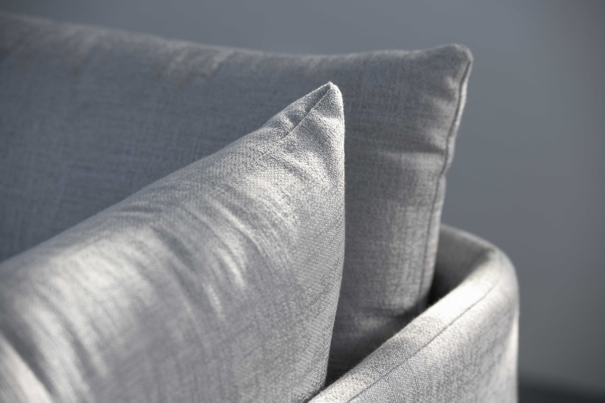 STERN Sofa 3-Sitzer MARTA Aluminium Bezug und Kissen Outdoorstoff hellgrau/seidengrau meliert