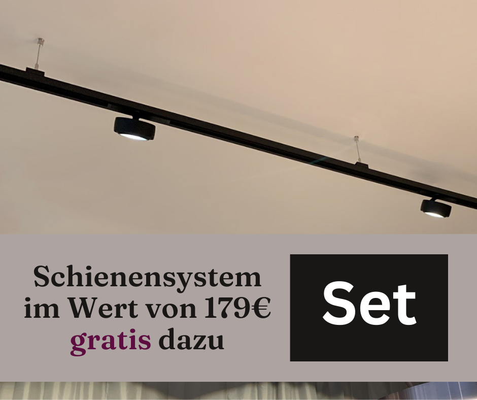 Occhio SET 2 x Più R alto track VOLT mit 2m Schienensystem für Seilaufhängung