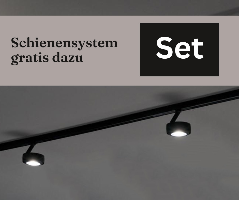 Occhio SET 3 x Più R alto track VOLT mit 3m Schienensystem für Deckenmontage 