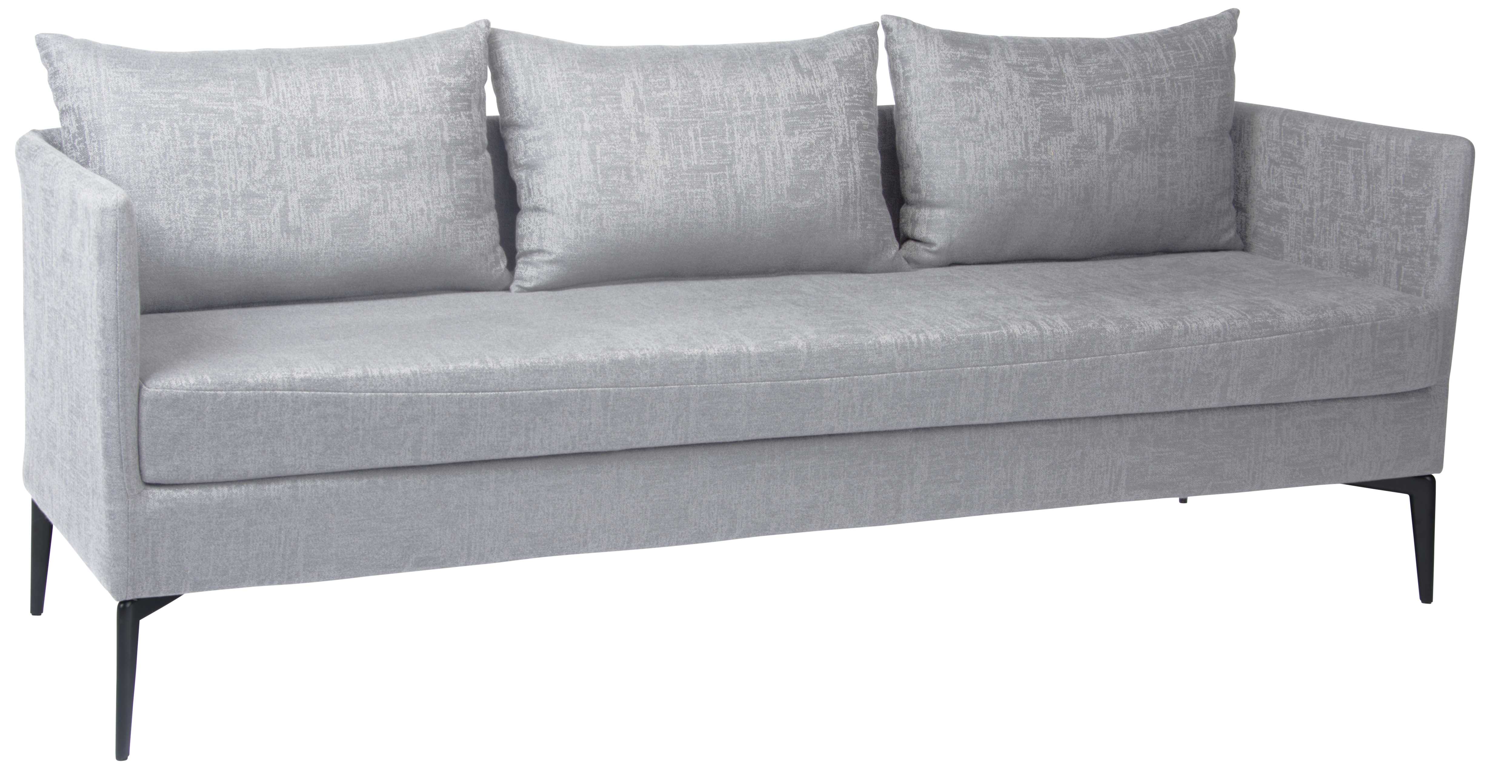 STERN Sofa 3-Sitzer MARTA Aluminium Bezug und Kissen Outdoorstoff hellgrau/seidengrau meliert