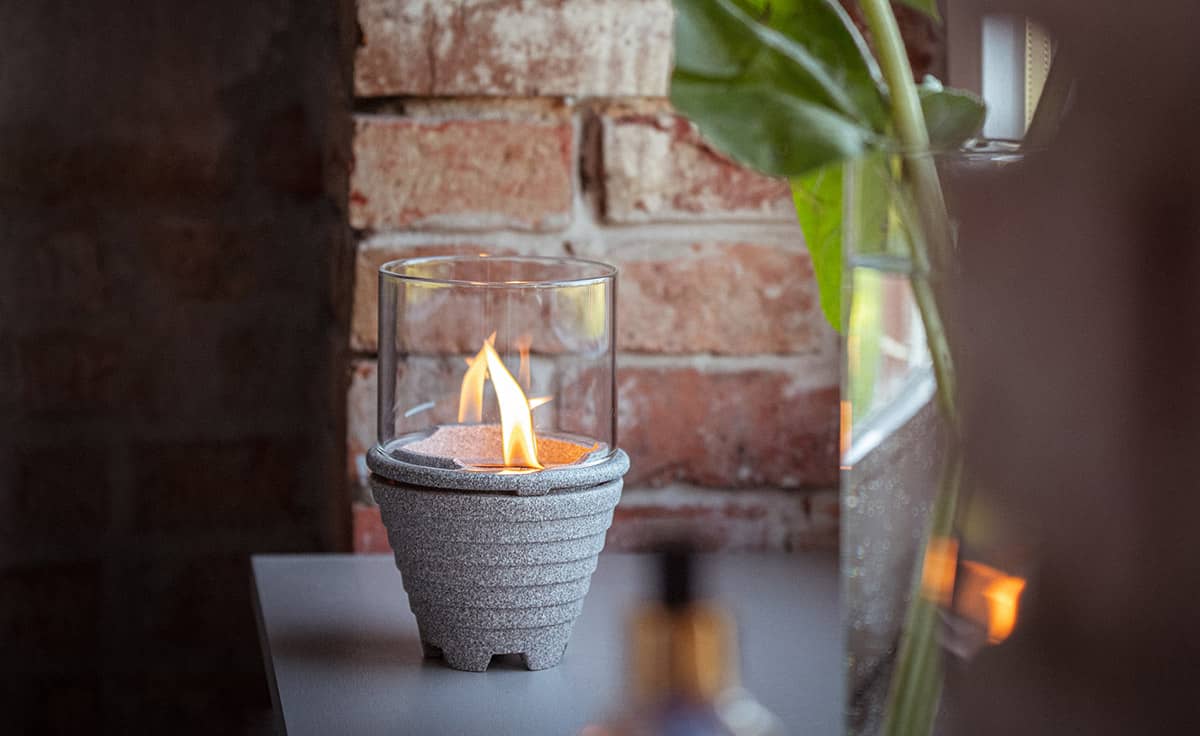  SCHMELZFEUER® INDOOR GRANICIUM® MIT WINDGLAS-AUFSATZ