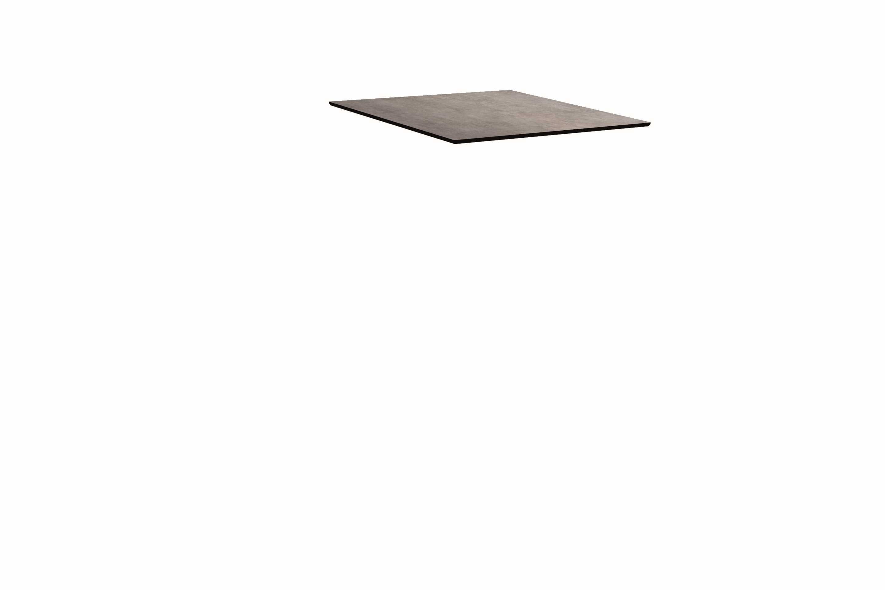 STERN Tischplatte SILVERSTAR 2.0 80x80 cm Dekor Metallic grau