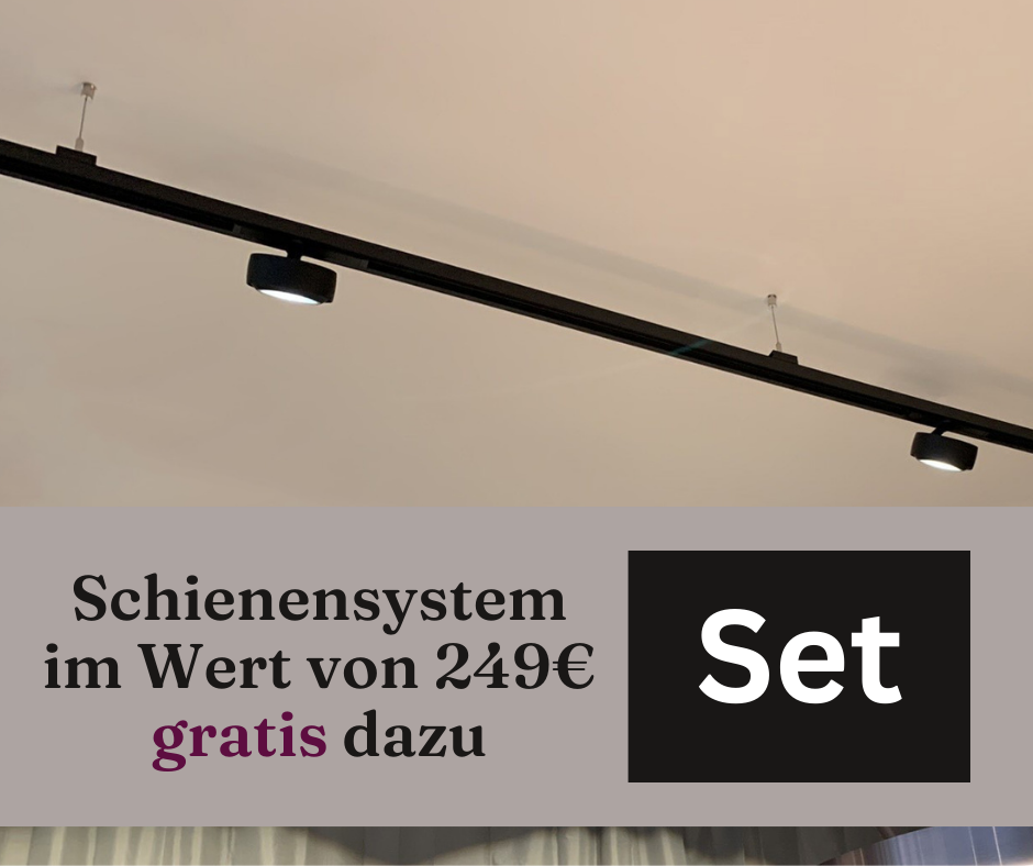 Occhio SET 3 x Più R alto track VOLT mit 3m Schienensystem für Seilaufhängung 