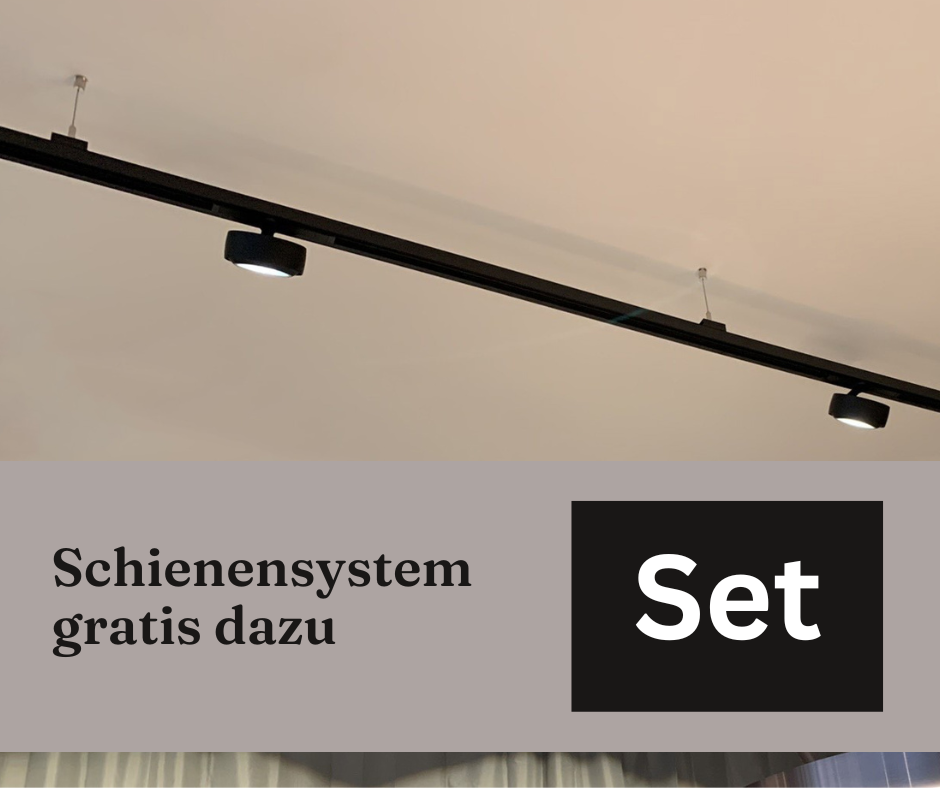 Occhio SET 3 x Più R alto track VOLT mit 3m Schienensystem für Seilaufhängung 
