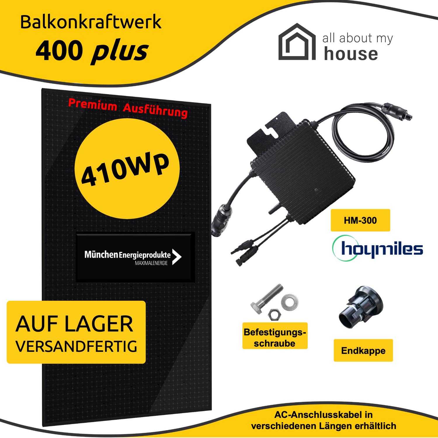 Balkonkraftwerk 300 Watt mit 410 Wp MünchenEnergieprodukte