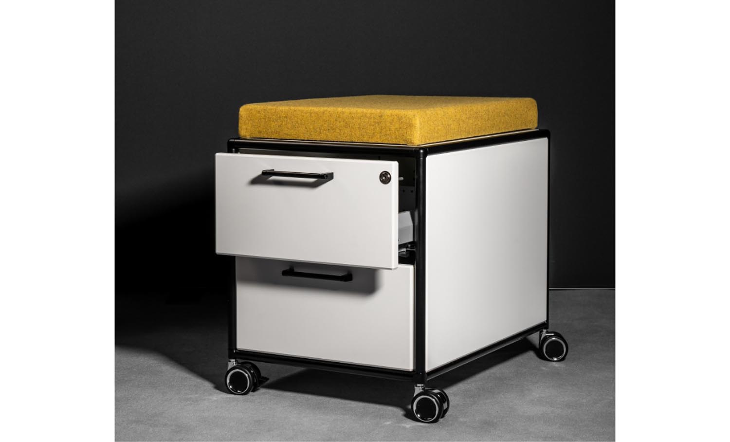 ROLLCONTAINER MIT SITZKISSEN