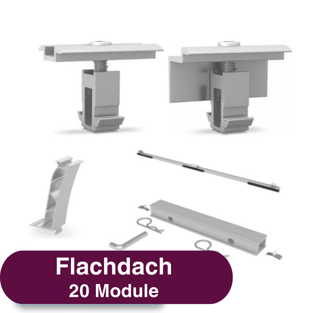 K2 Unterkonstruktion | Flachdach 20 Module